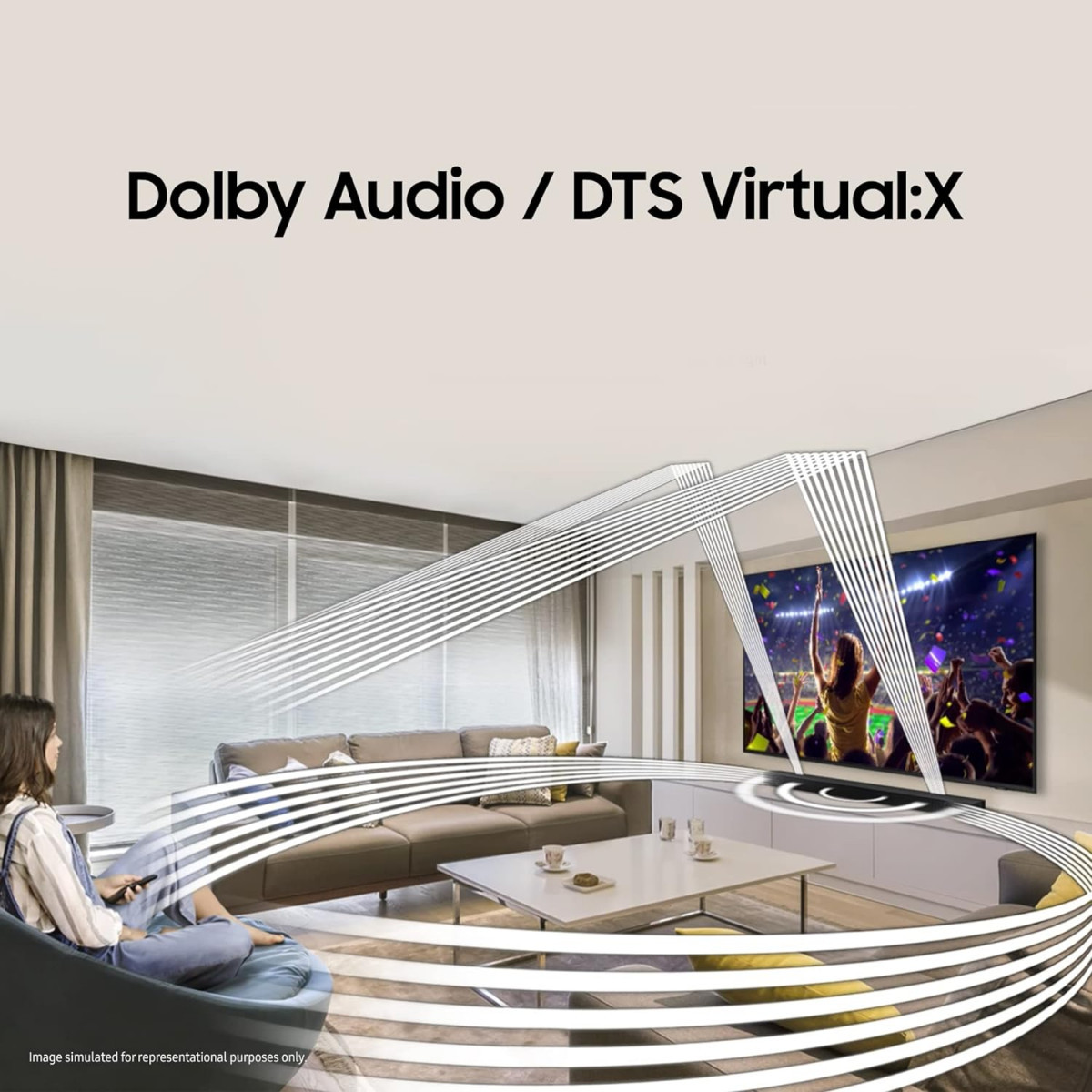 Samsung Soundbar HW-B55EXL 21 Channel Wireless Subwoofer Dolby 2ch  DTS Virtual X Experience Sound AI Adaptive Sound Lite Energy Star Black