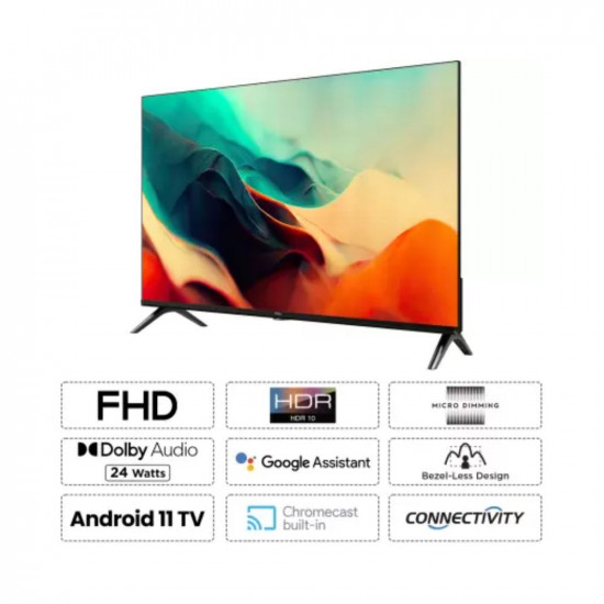Shiv Shakti TCL 8004 cm 32 inch Full HD LED Smart Android TV 2023 Edition with Google Assistant  32S5403AF