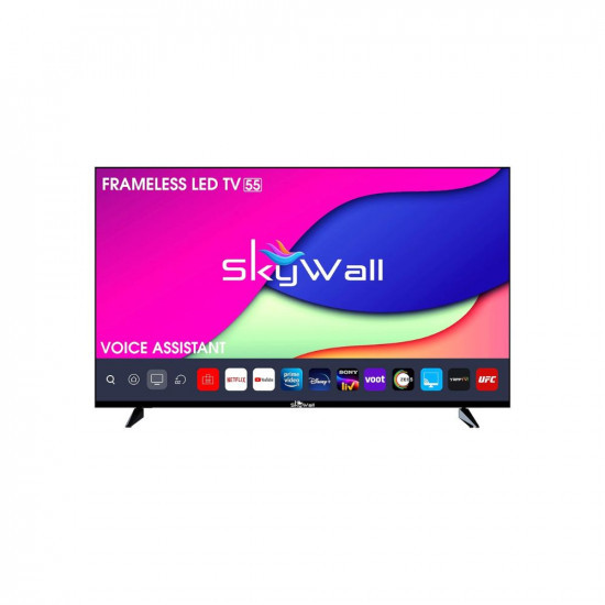 SKYWALL 1397 cm 55 inches 4K Ultra HD Smart LED TV 55SW-VS Black