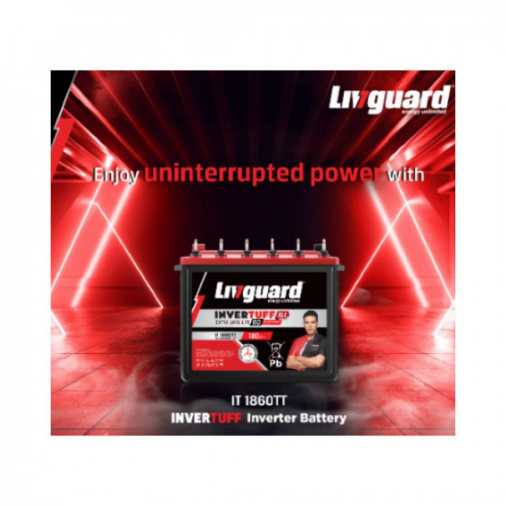 Soni Electronics Livguard INVERTUFF Tall Tubular 180 Ah Battery with 36+24*  Months Max