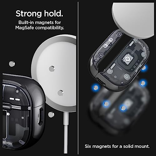 Spigen Ultra Hybrid MagFit Case Cover for Airpods Pro 2 and Compatible with  Magsafe/USB-C&Lightening