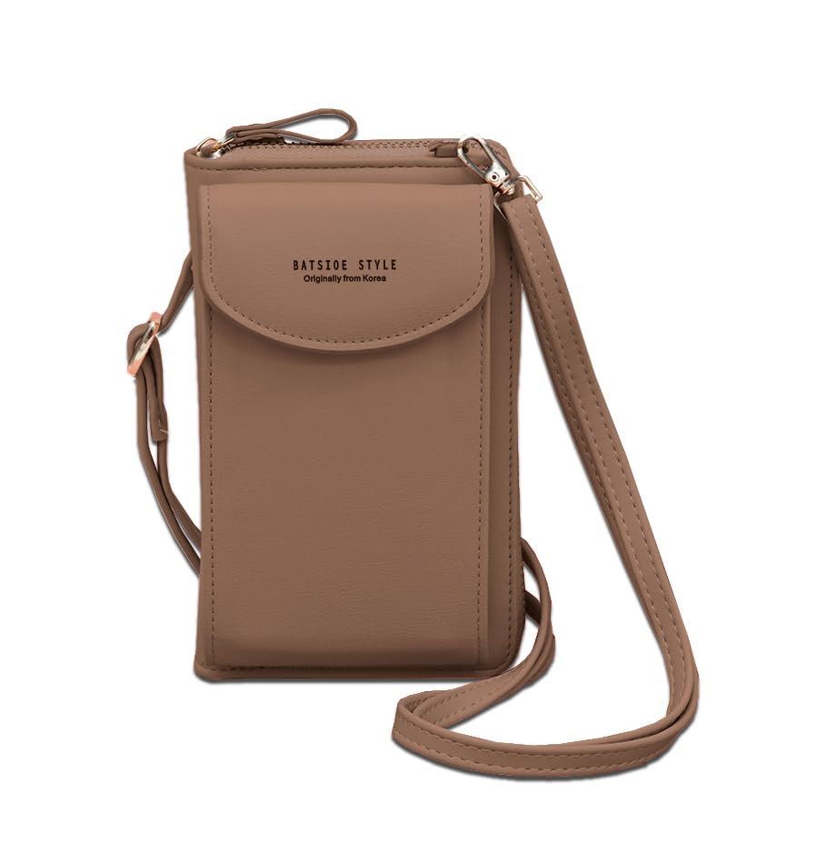 Women's Minimalist Messenger Bag Soft PU Leather Shoulder Wallet Ladies  Crossbody Mobile Phone Purse Female Card Holder