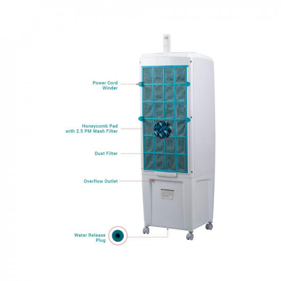 Symphony Diet 22i 22 Litre Air Cooler White - with Remote Control and i-Pure Technology