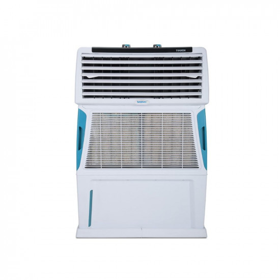 Symphony Touch 80 Personal Air Cooler For Home with 4-Side Aspen Pads Powerful Double Blowers i-Pure Technology and Closable Louvers 80L White