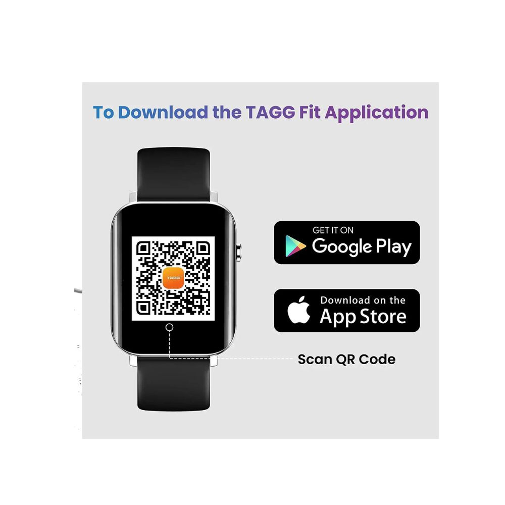 Tagg Verve NEO Smartwatch 169 HD Display  60 Sports Modes  10 Days Battery  150 Maximum Watch