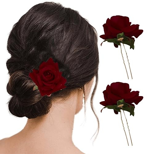 mailalka - Hairstyle bridal look flower decoration hair bun# hairstyle  bridal look red rose decoration #hair bun Bridal looking so good.💅💄 |  Facebook