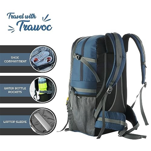 Trawoc Travel Backpack with Detachable Daypack (90Ltr) | Internal Frame Bag  For Camping, Hiking & Trekking – TRAWOC