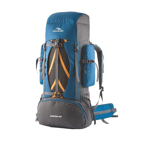 TRAWOC 60 Ltr Trekking Rucksack Travel Bag Hiking Backback, 1 Year  Warranty, HK001 - Walmart.com