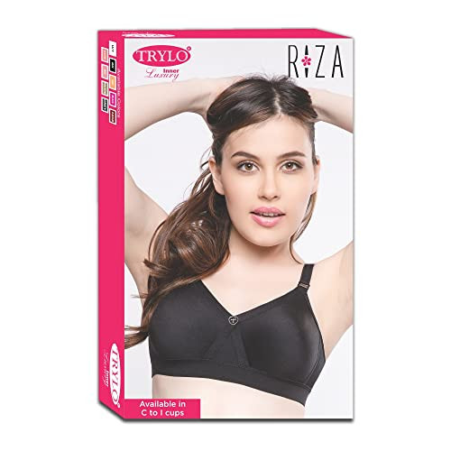 TRYLO Women's Non-Wired Bra (ALPA_Skin_36C),Size 36C