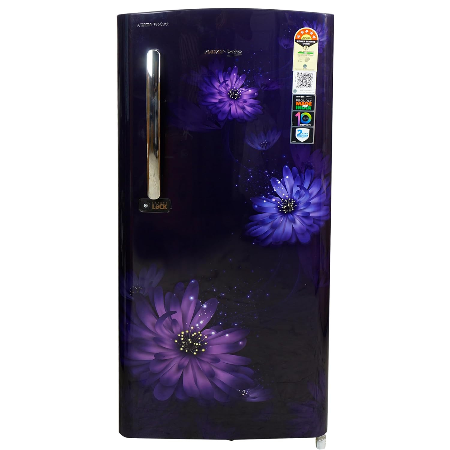 Voltas Beko 185 L 5 Star Single Door DC Refrigerator Dahlia Blue RDC220AW0DBETMH000GD