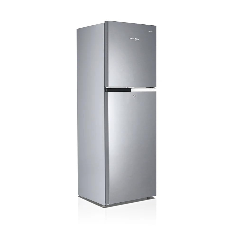 Voltas Beko RFF295CWPXIR0I0000GD 250L 3 Star Frost Free Double Door Refrigerator Brushed Silver