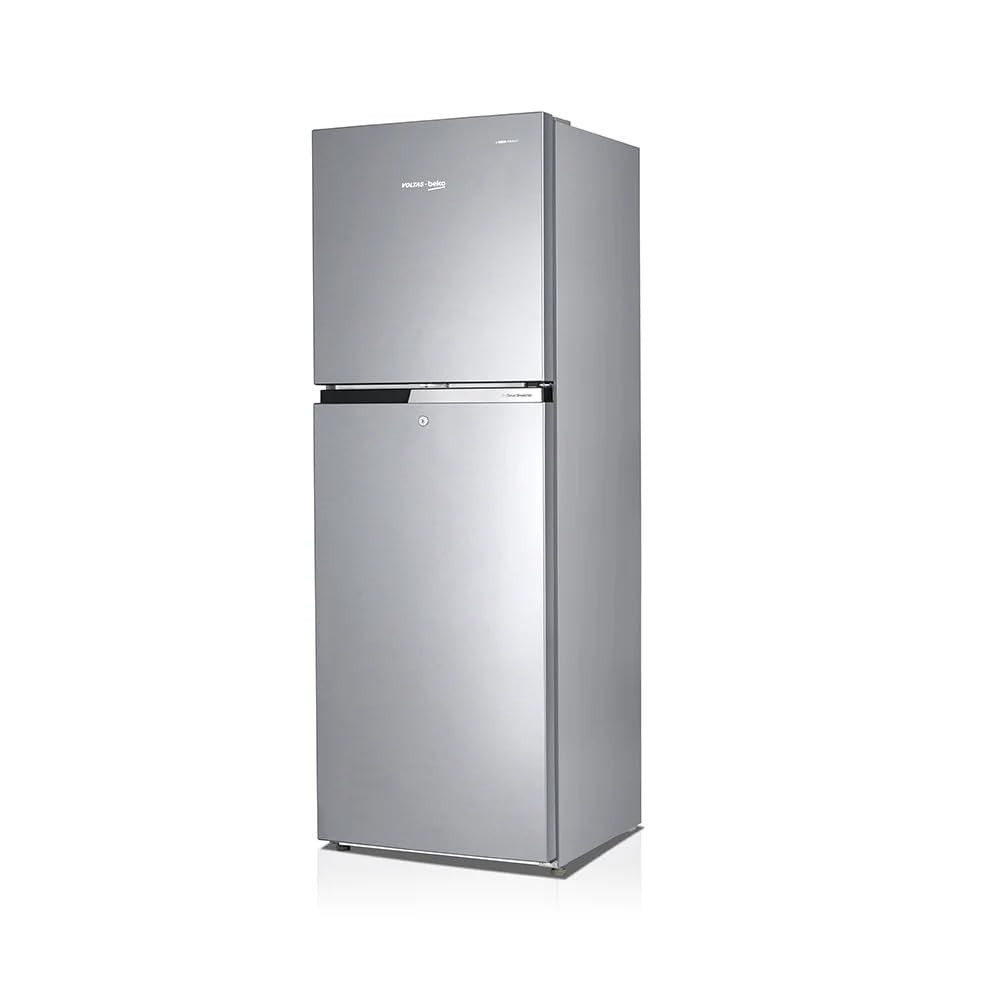 Voltas Beko RFF295CWPXIR0I0000GD 250L 3 Star Frost Free Double Door Refrigerator Brushed Silver