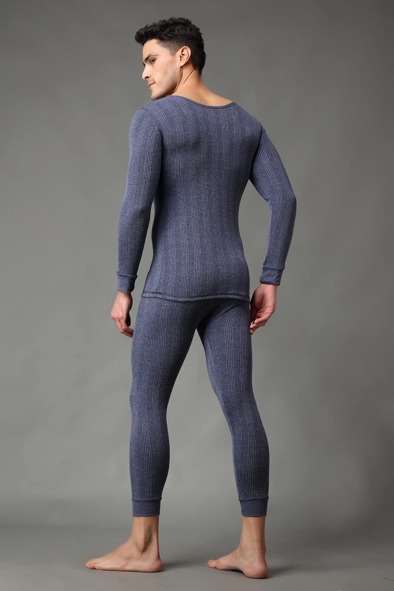 Wearslim® Men's Cotton Quilted Winter Lightweight Thermal Underwear for Men Long  Johns Set with Fleece