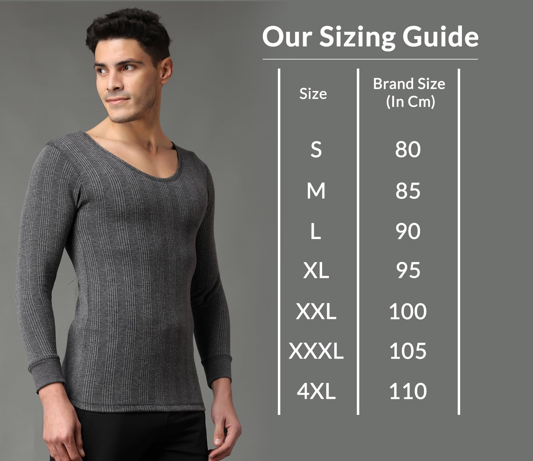 Buy Inner Element Men's Thermal Top Pack of 2 / FullSleeve Round Neck  Parker TOP of 2 , Premium Winter Innerwear Vest with Stay Warm & Stay Fresh  Technology Online at Best