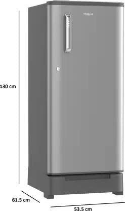 Whirlpool 184 L Frost Free Double Door 2 Star RefrigeratorWP REF 205 IMPC ROY2STITAN STEEL-Z-73192