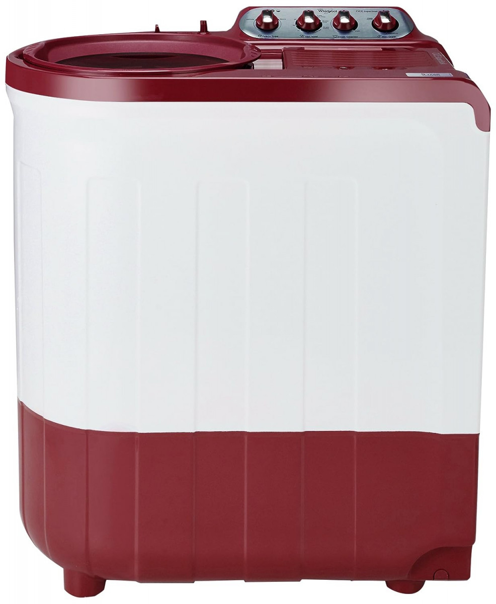 Whirlpool 8 kg 5 Star Semi-Automatic Top Loading Washing Machine ACE SUPER SOAK 80 Coral Red Supersoak Technology