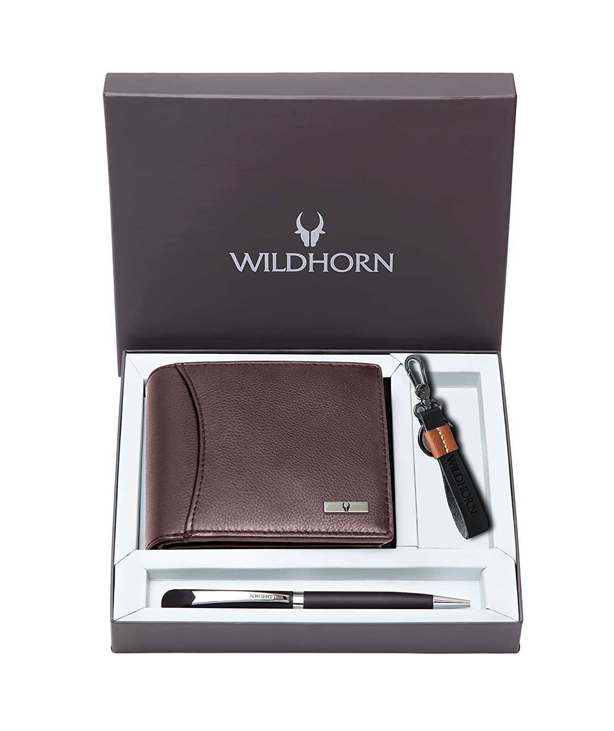 WildHorn Men Brown Genuine Leather Wallet Gift Set Combo HINDI TECHNICAL  ASTHA - YouTube