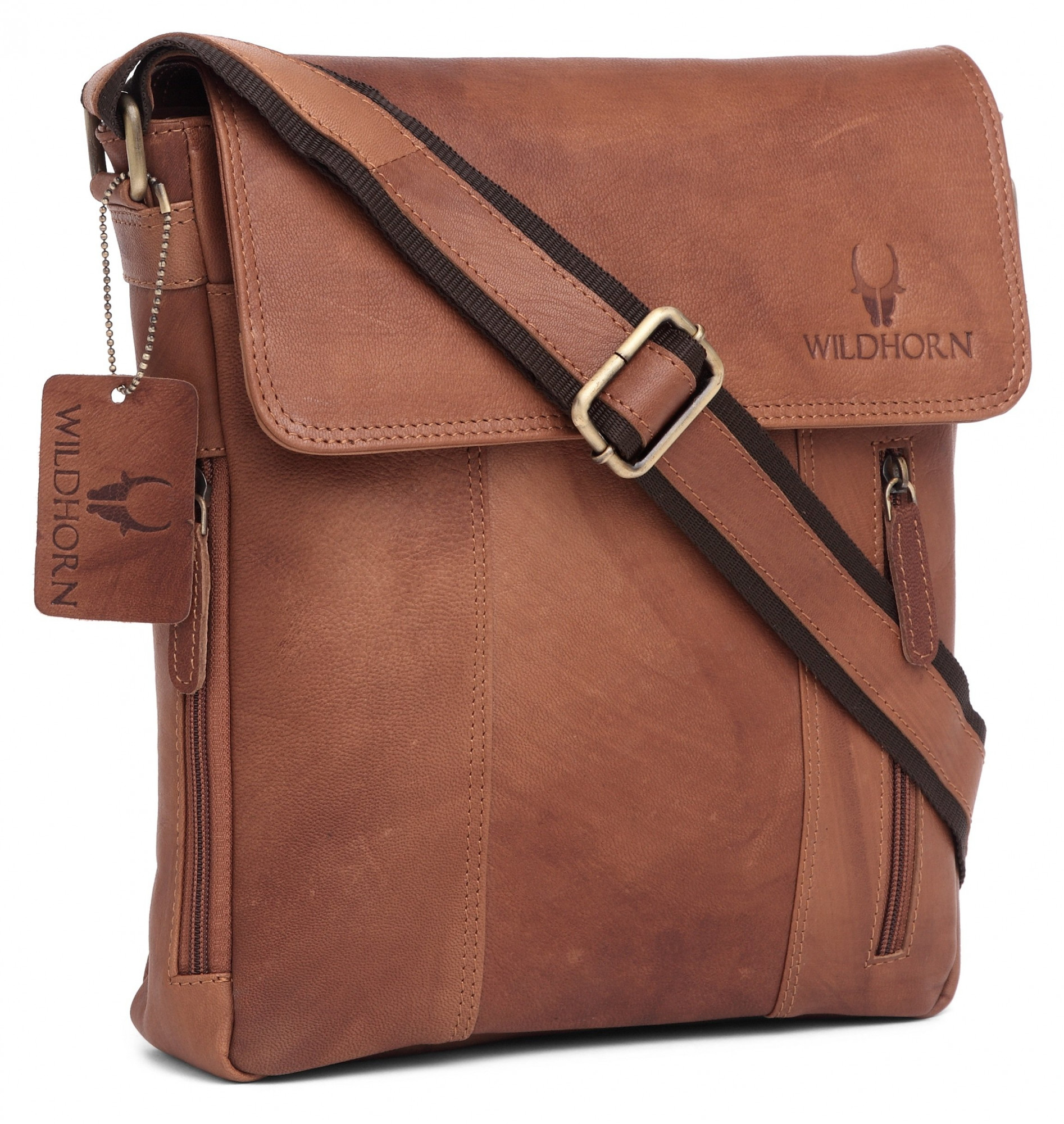 WildHorn Leather 11 inch Sling Messenger Bag for Men I Multipurpose  Crossbody Bag I Travel Bag