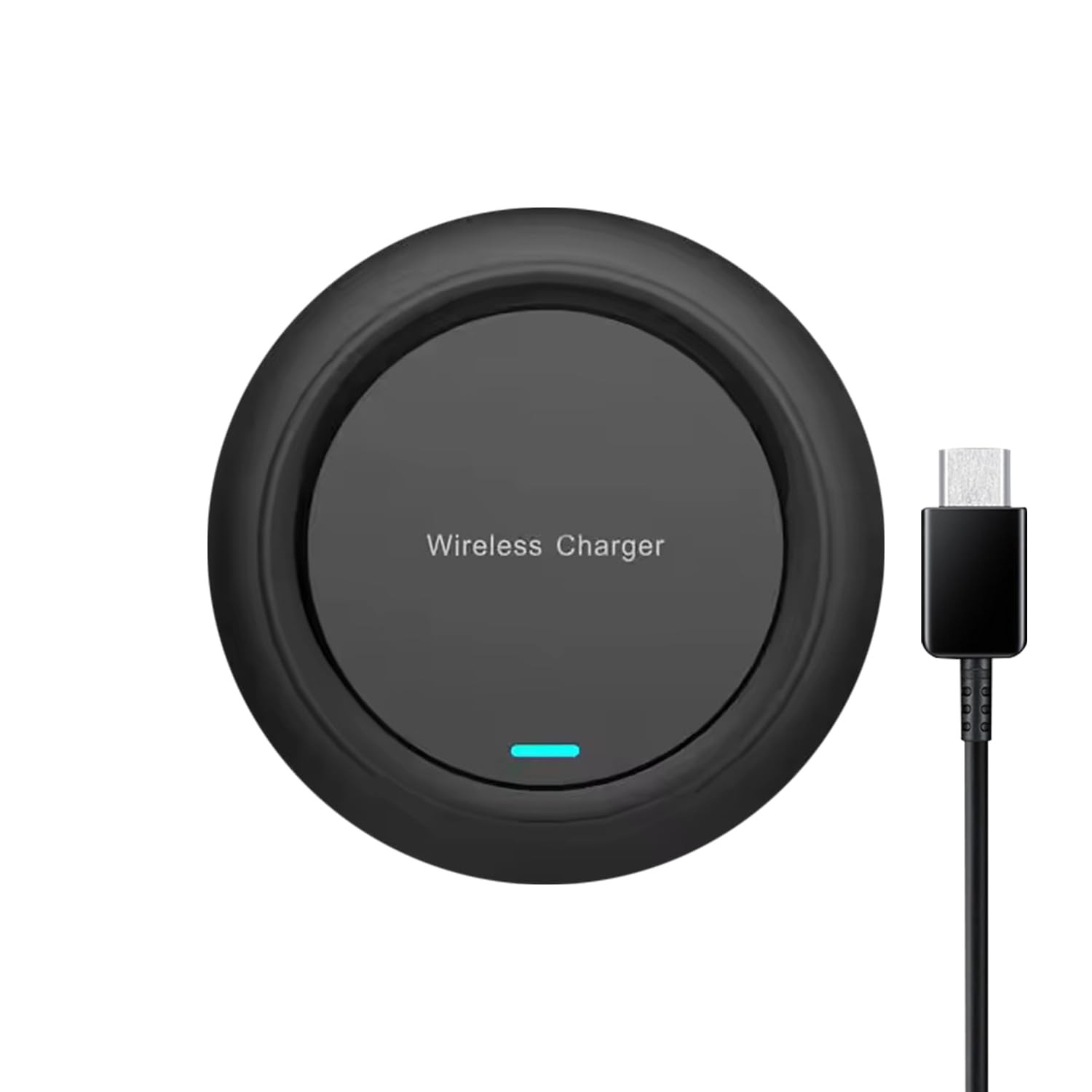 Wireless Charger Compatible for iPhone 1514131211X Samsung Galaxy S23S22S21S20 One- Plus 99 Pro - Fast Charging with USB-C to C Cable - Qi Certified Sleek Design Universal Compatibility