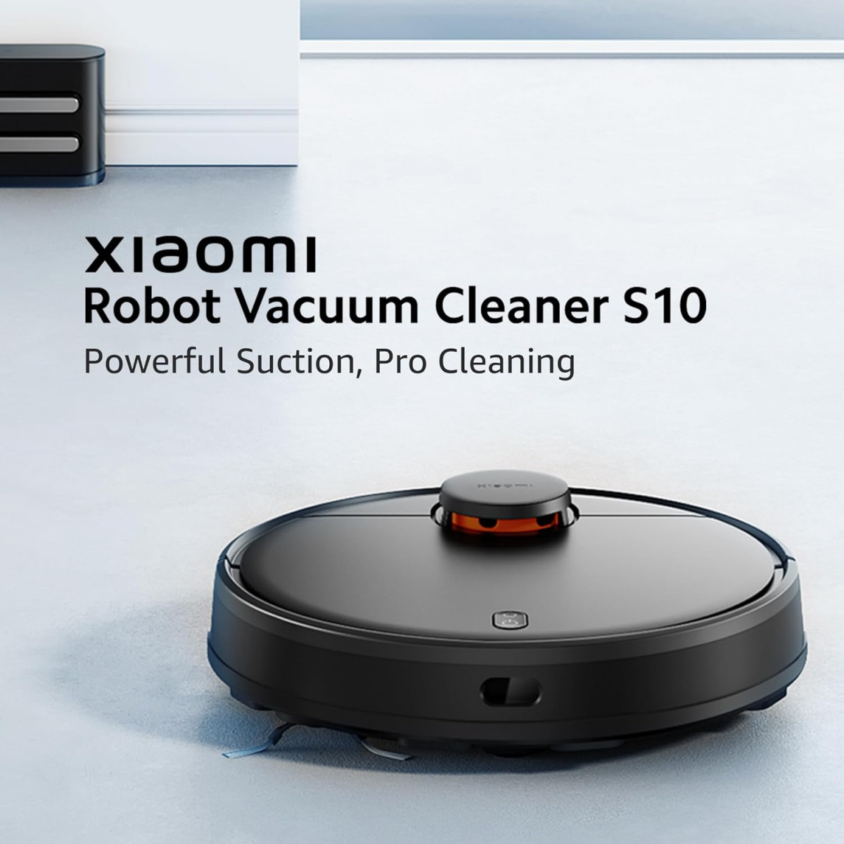 Xiaomi Robot Vacuum Cleaner S10 4000 Pa Turbo Suction Advanced Laser Navigation with 360 Degree Detection Smart Mapping Pro Cleaning Multiple Map Memory Daily Schedule Cleaning Vacuum and Mop