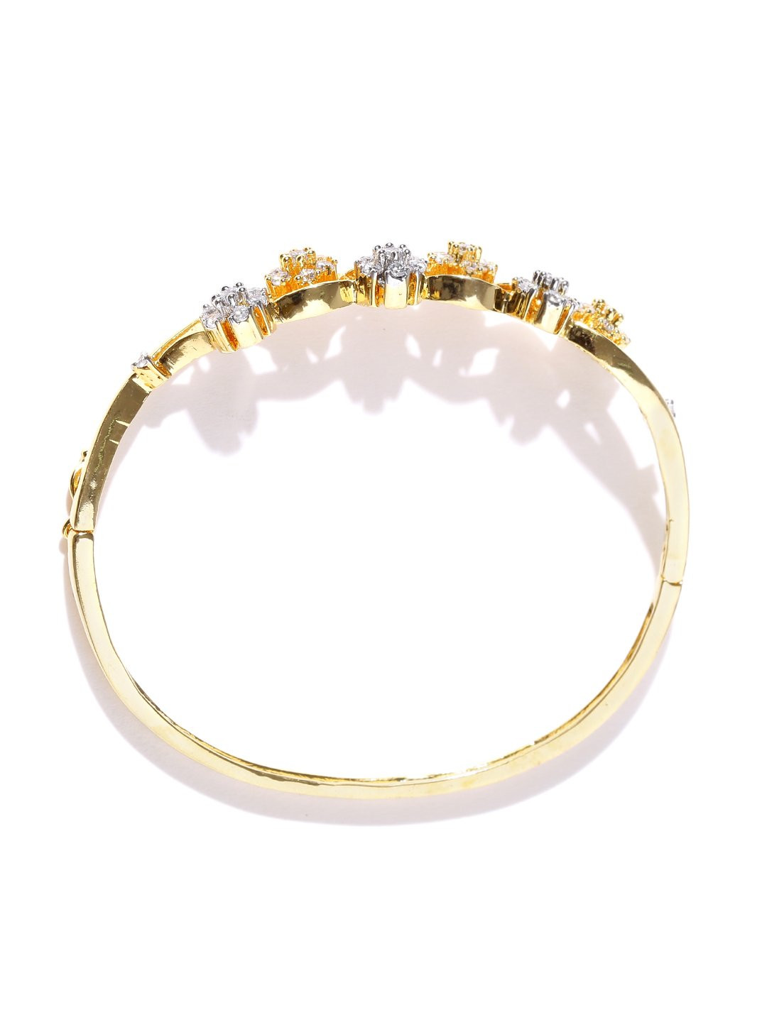 Buy Zaveri Pearls Gold Toned & Green Kundan Ring Bracelet - Bracelet for  Women 9013559 | Myntra