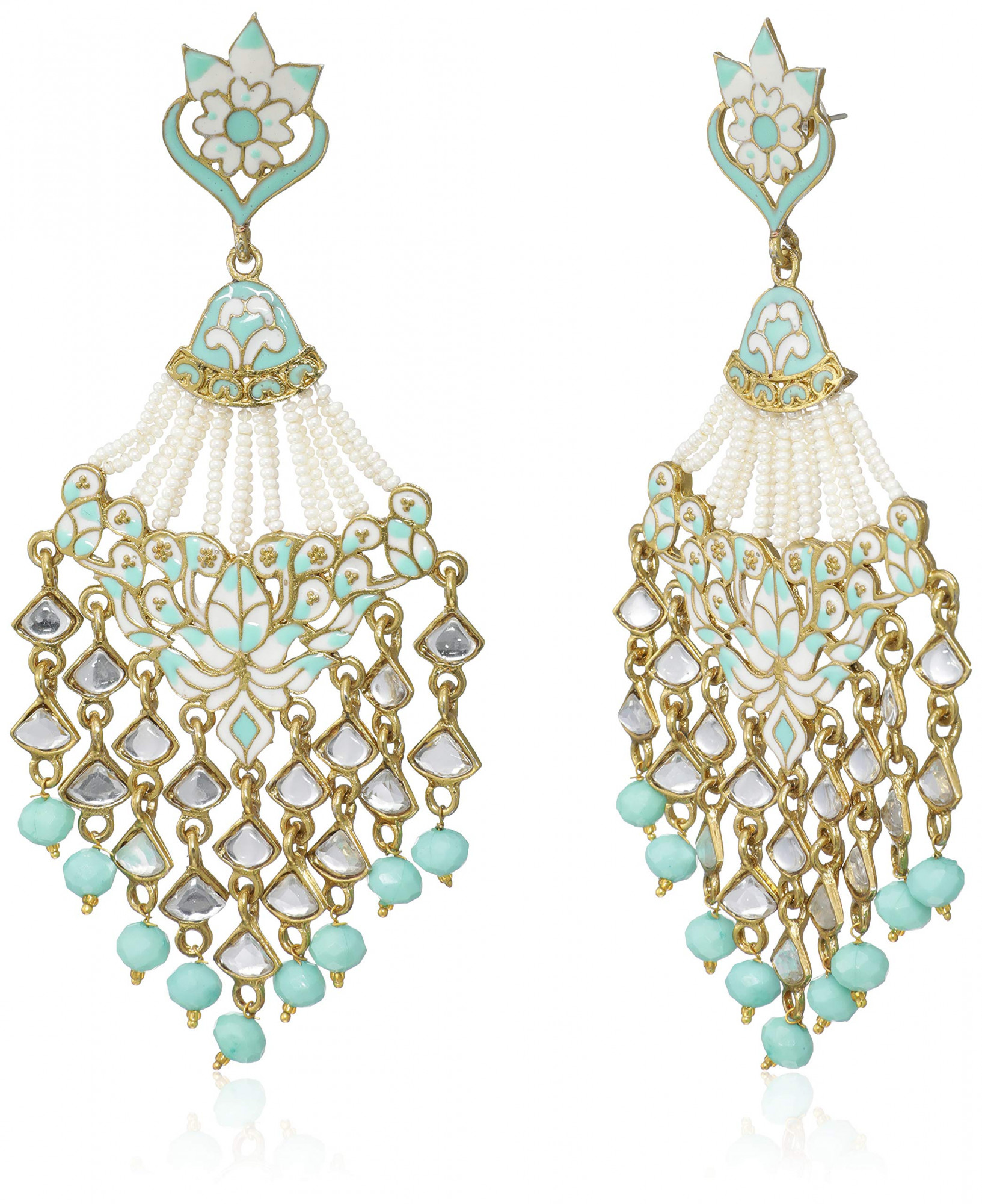 90% OFF on ZAVERI PEARLS Jhumki Earrings for Women (Golden) (ZPFK9868) on  Amazon | PaisaWapas.com