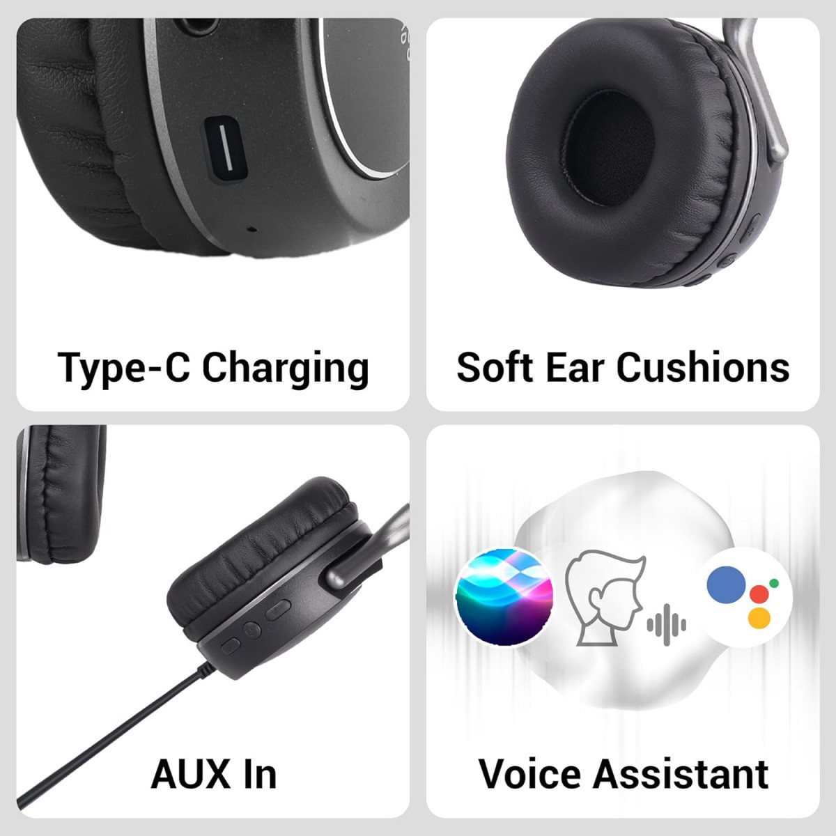 ZEBRONICS DUKE 2 Wireless Headphone Supports Bluetooth Dual Pairing Black