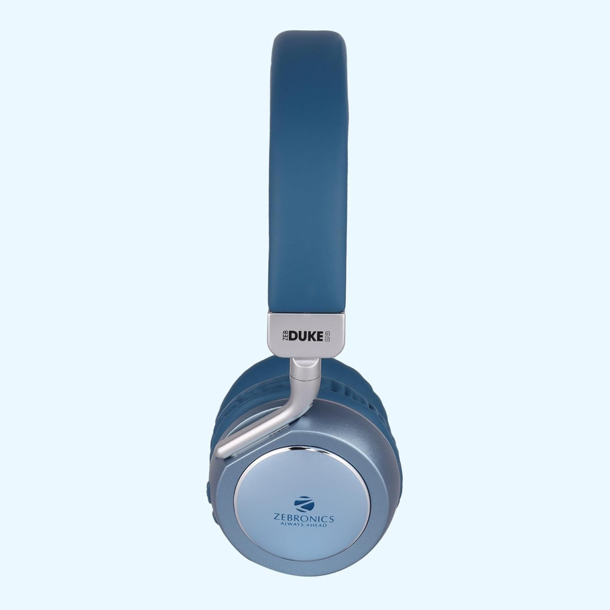 ZEBRONICS DUKE 2 Wireless Headphone Supports Bluetooth Dual Pairing Blue