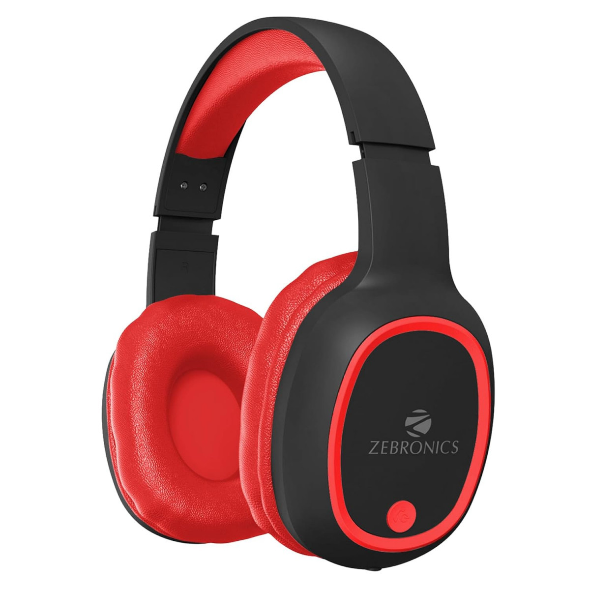 Zebronics Thunder Bluetooth 53 Over Ear Wireless Headphones Red