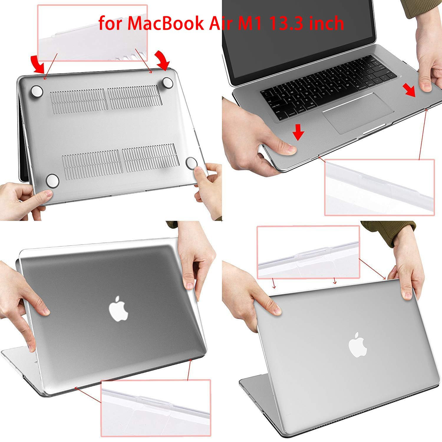 ZORBES Laptop Cover 133 inch for MacBook Air M1 Case Cover Laptop Case Compatible with 202020192018 MacBook Air M1 A2337 A2179 A1932 MacBook Air Case Waterproof Laptop Protector Hard Case